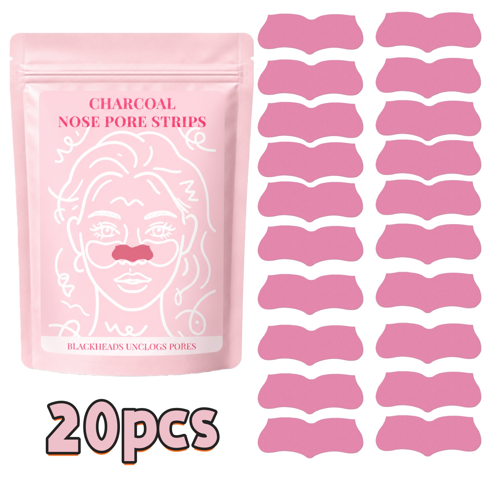 Charcoal Pore Strip - 20 stuks diep reinigende mee-eterverwijderaar neusstrips,