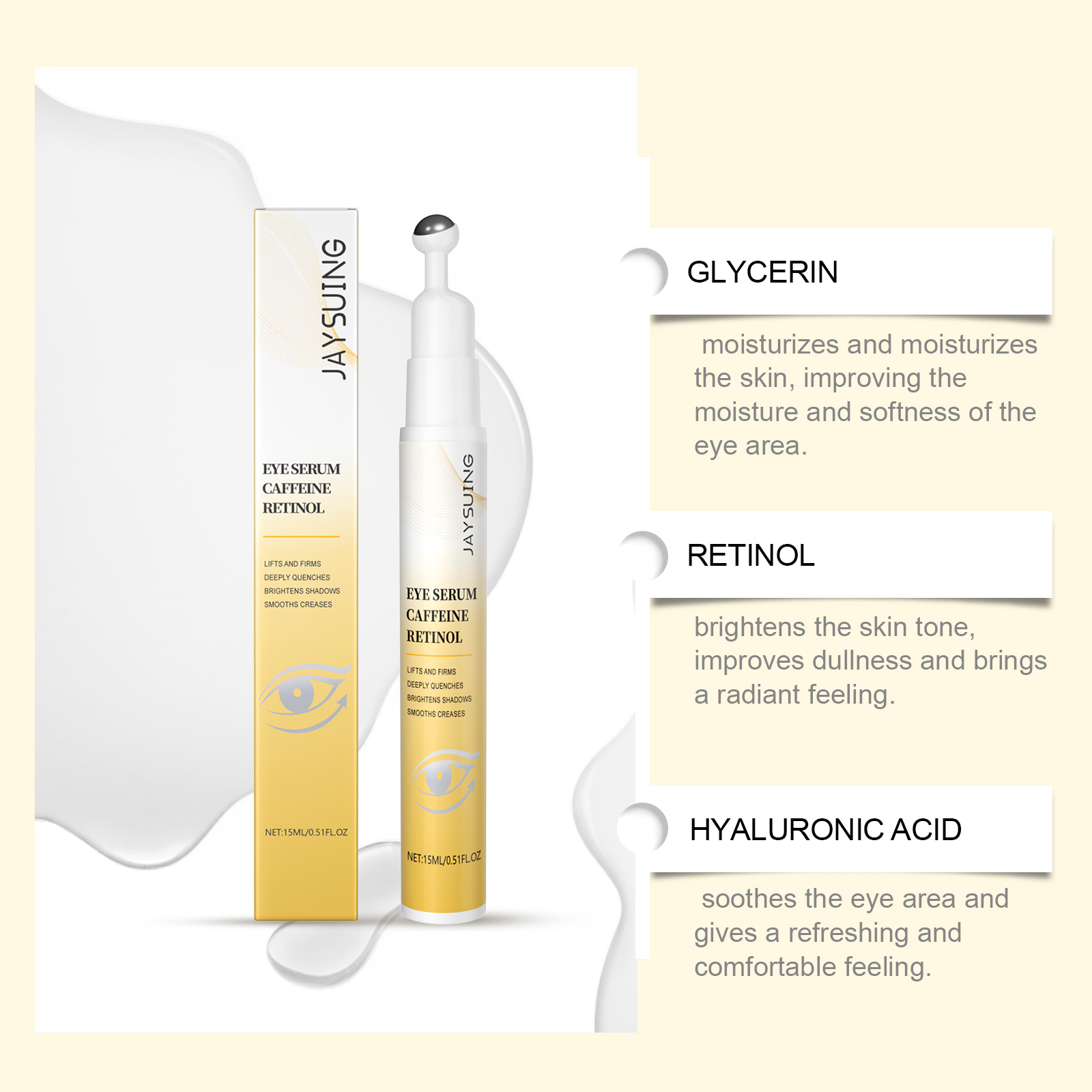 Retinol Oogserum Roller Voor D - The Ordinary Serum Hyaluronic Acid recensie en prijs